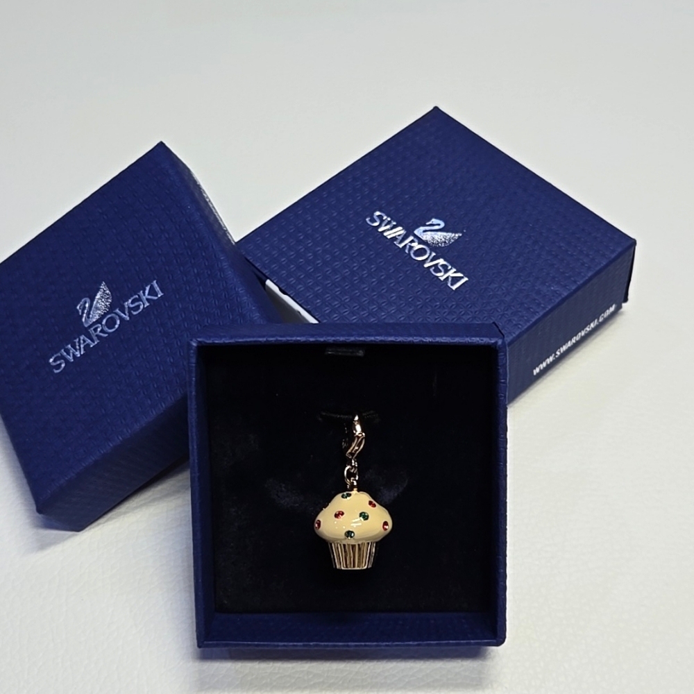 Swarovski cupcake charm